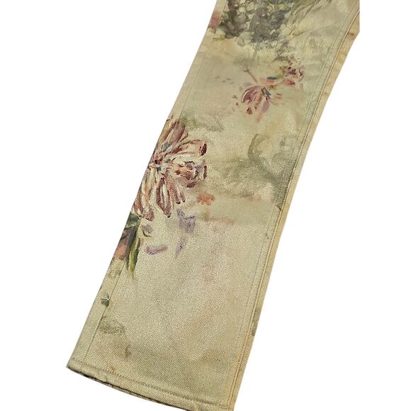 Ralph Lauren Purple Label 160 Slim Floral Denim Pant Womens 25 Yellow - Picture 12 of 14